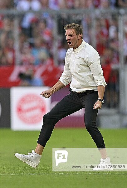 Trainer Coach Julian Nagelsmann FC Bayern München FCB Torjubel  Allianz Arena  München  Bayern  Deutschland  Europa