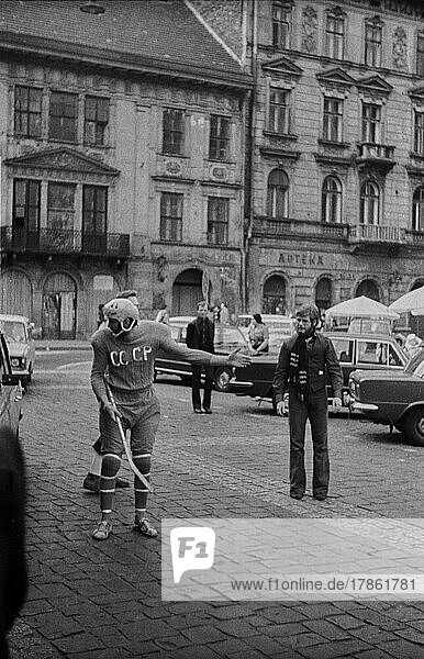 Polen  Krakau  22. 06. 1977  Studentenkarneval Juwenalia  Eishockey Spieler  CCCP (Sowjetunion)  Europa