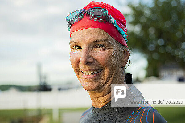 Portrait of an endurance swimmer