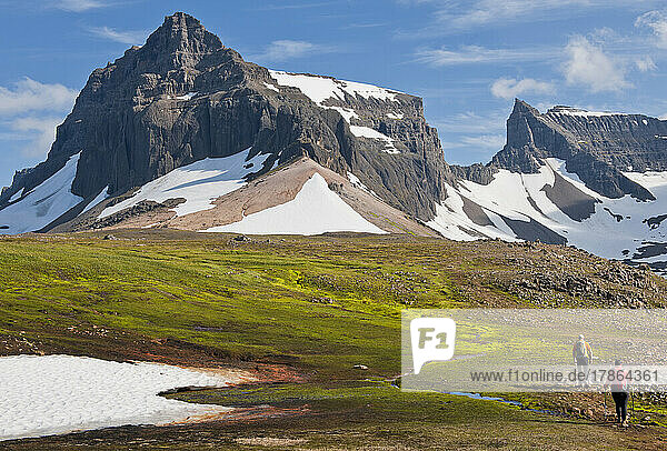 Hiking in the remote eastern fjords of Iceland