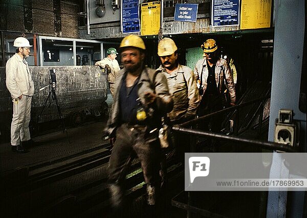 Dortmund. Shift change at a Dortmund colliery in 1988