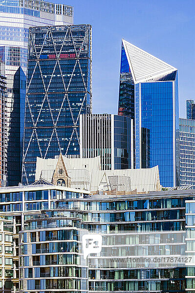 UK  England  London  Skyline with tall modern skyscrapers