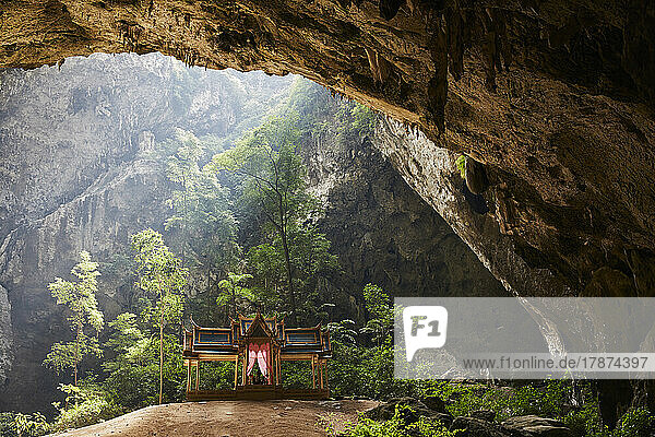Temple inside Phraya Nakhon Cave in Khao Sam Roi Yot National Park  Hua Hin  Thailand
