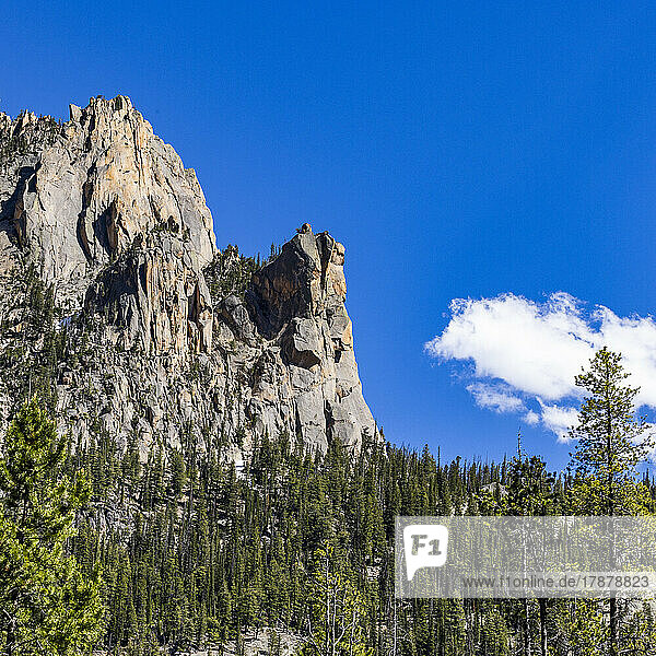 United States  Idaho  Stanley  Rocky crags of Sawtooth Mountains