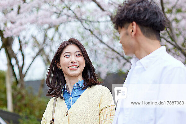 Japanese couple dating in Tokyo