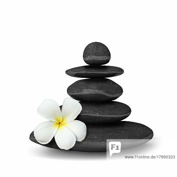 Zen-Mediation Spa entspannen Konzept Hintergrund  zen Steine Gleichgewicht vor weißem Hintergrund