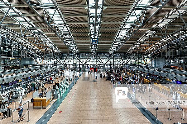 Terminal 2 des Flughafen Hamburg Airport (HAM) in Deutschland