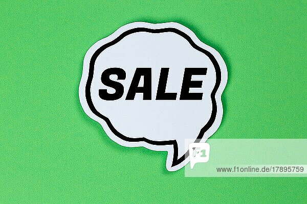 Sale Offer Shopping in Speech Bubble Communication Concept Talk in Stuttgart  Germany  Europe