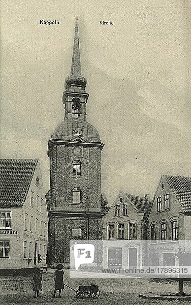 Kappeln in Schleswig-Holstein  Germany  view from ca 1910  digital reproduction of a public domain postcard  Europe