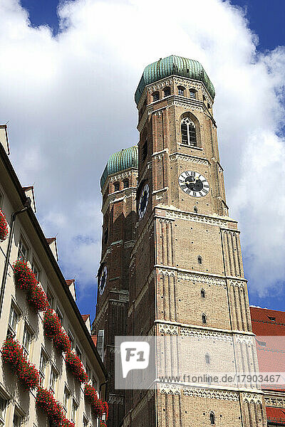 Germany  Bavaria  Munich  Bell towers of Cathedral of Our Lady