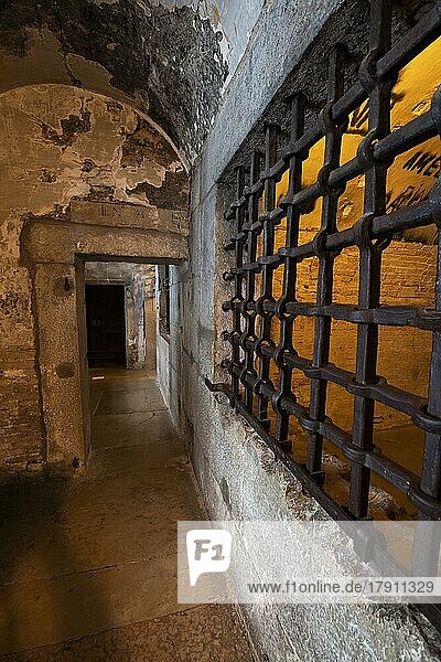 Bereich der Zellen  Gefängnis  Dogenpalast  Venedig  Venetien  Italien  Europa