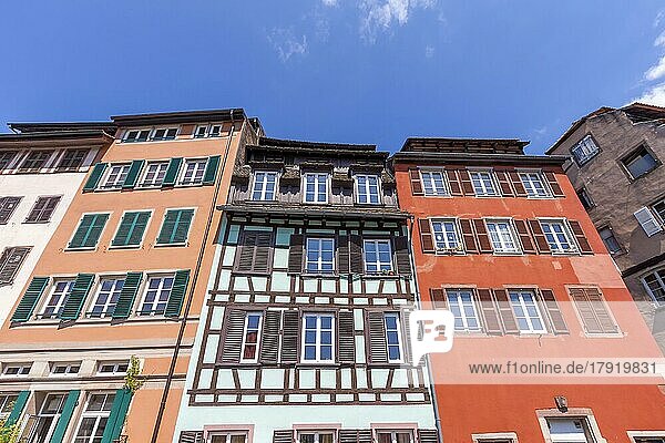 Hausfassaden  La Petite-France  UNESCO-Weltkulturerbe  Gerberviertel  Straßburg  Département Bas-Rhin  Elsass  Frankreich  Europa