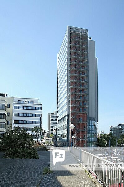 Modern townhouse  high-rise  Main  Offenbach  Hesse  Germany  Europe