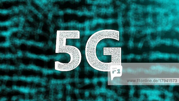 Kreative glühende 5G Hintergrund  das ist mobile Internet-Konzept  3D-Rendering Hintergrund