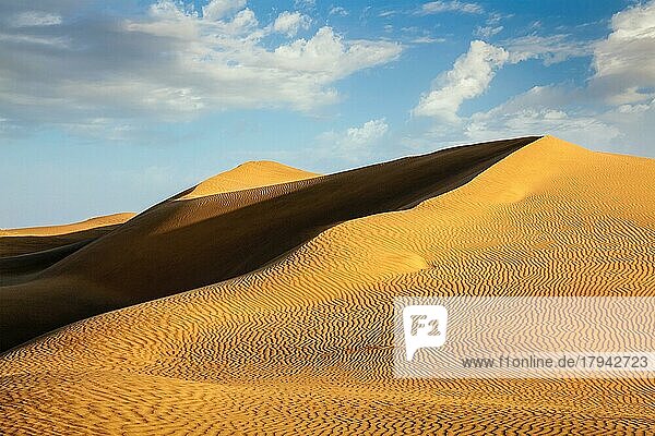 Dünen der Wüste Thar. Sam Sanddünen  Rajasthan  Indien  Asien