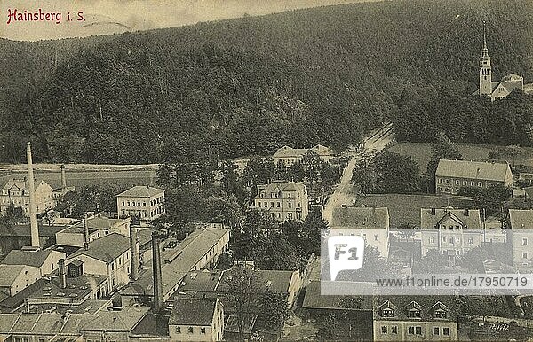 Hainsberg in Sachsen  Deutschland  Ansicht um ca 1900-1910  digitale Reproduktion einer historischen Postkarte  Europa
