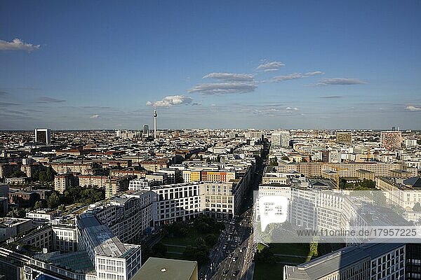 Blick Richtung Osten vom Kollhoff Tower  Berlin  Deutschland  Europa