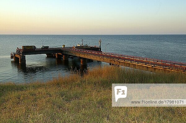 Pier auf der Schlangeninsel (Zmiinyi Island)  Schwarzes Meer  Odessa  Ukraine  Osteuropa  Europa