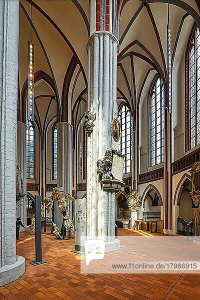 Nave of the renovated Saint Nicholas Church  Nikolai district  Berlin  Germany  Europe