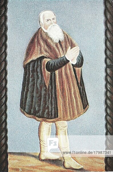 Lucas Cranach der Ältere  c. 1472  16. Oktober 1553 war ein deutscher Renaissance-Maler und Grafiker in Holzschnitt und Gravur  Historisch  digitale Reproduktion einer Originalvorlage aus dem 19. Jahrhundert