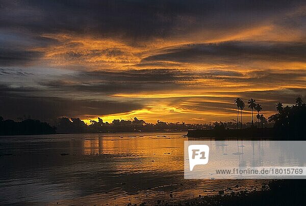 Sonnenaufgang  Port Blair  Andaman  Andamanen und Nikobaren  Unionsterritorium von Indien