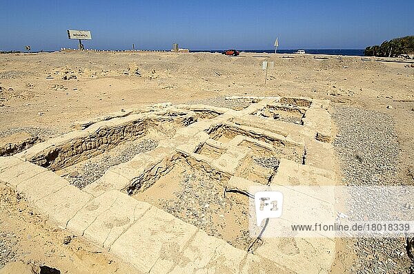 Fundamente  Al Qusayr  Qseir  Kosseir  Ausgrabungsstätte  Grundmauer  Römische Villa  al-Qusair  Ägypten  Afrika
