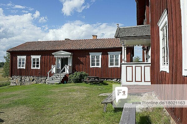 Altes Bauernhaus von Halsinge  Kulturerbe-Museum  Lokagarden  Alfta  Halsingland  Norrland  Schweden  August  Europa