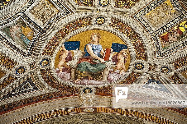 Deckengemälde  Vatikanische Museen  Vatikan  Rom  Lazio  Latium  Italien  Europa  Vatikanstadt  Europa