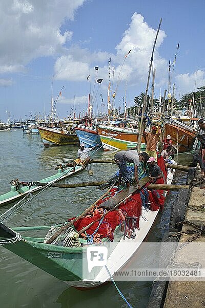 Boats  Harbour  Tangalle  Sri Lanka  Asia