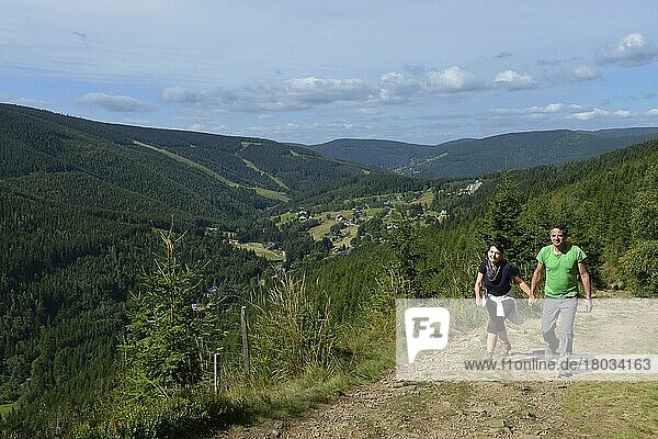 Wanderweg zum Berg Krakonos  Riesengebirge  Tschechien  Europa