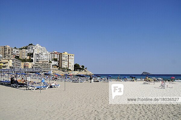 Platja Finestrat  Playa  Strand  Benidorm  Provinz Alicante  Costa Blanca  Spanien  Europa