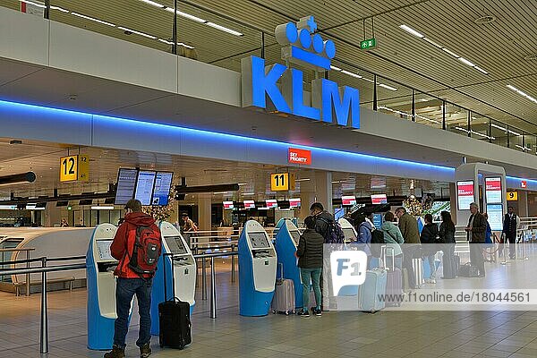 KLM  Flughafen Schiphol  Amsterdam  Niederlande  Europa