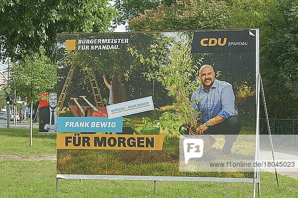 Wahlplakat Frank Bewig  CDU  Spandau  Berlin  Deutschland  Europa
