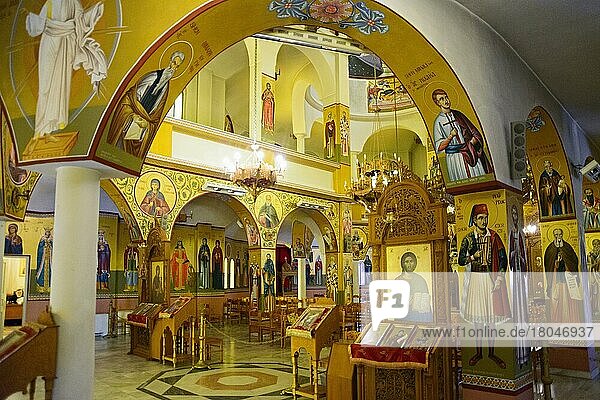 Innenaufnahme  Orthodoxe Auferstehungskathedrale  Korca  Korça  Albanien  Europa