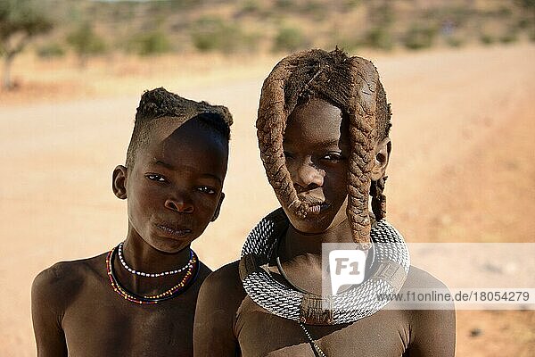 Himba-Kind  Kaokoveld  Namibia  Kinder  Afrika