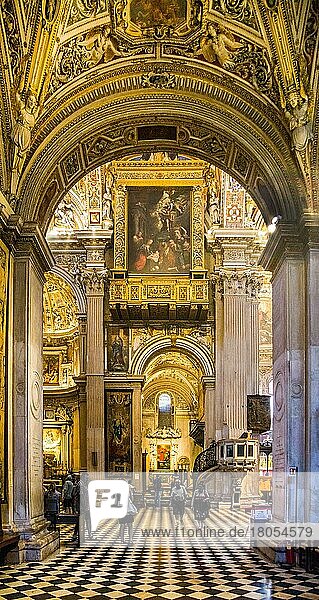 Interior of the Cathedral of Santa Maria Maggiore  Bergamo  Lombardy  Italy  Bergamo  Lombardy  Italy  Europe