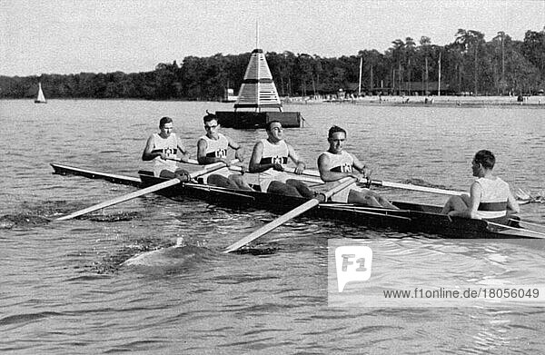 Rowing  Maier  Volle  Gaber and Söllner (Germany) won in the coxed four