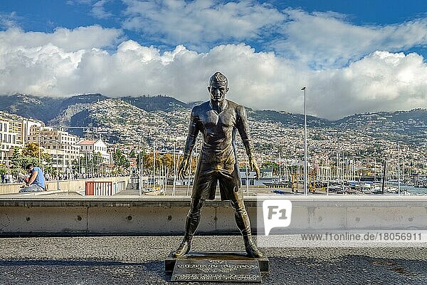 Statue  CR7 Museum  Av. Sa Carneiro  Funchal  Madeira  Portugal  Europe