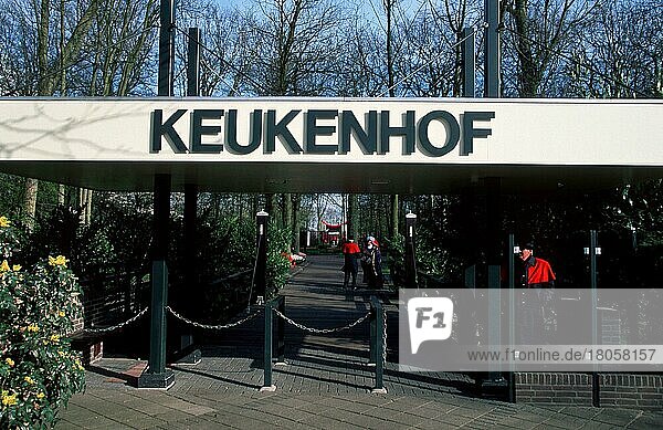 Eingang  Keukenhof Garden  Lisse  Niederlande  Keukenhof  Frühling  Querformat  horizontal  Europa  Schilder  Zeichen  Europa