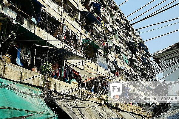 Stromkabel  China Town  Chinesisches Viertel  Samphanthawong  Bangkok  Thailand  Asien