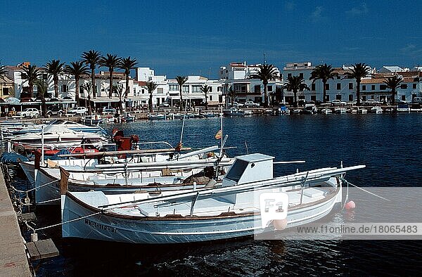 Harbour  Fornells  Menorca  Balearic Islands  Spain  Hafen  Balearen  Spanien  Europa  Querformat  horizontal  Europa