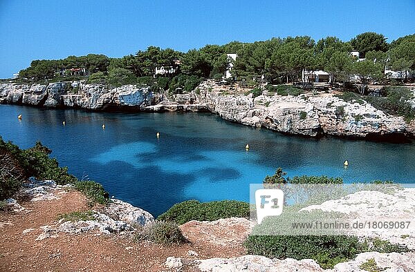 Bucht Cala en Blanes  Menorca  Balearische Inseln  Spanien  Europa
