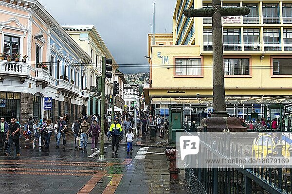 Chile Street  Historical Centre of Quito  Pichincha Province  Ecuador  Unesco World Heritage Site  South America