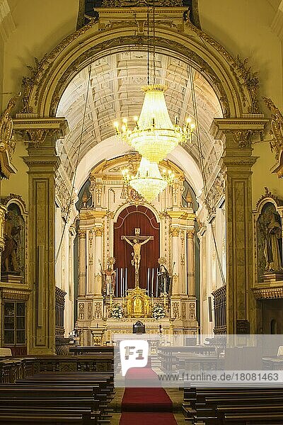 Historische Pousada Santa Marinha  Innenraum der Kirche  Guimaraes  Minho  Portugal  Europa