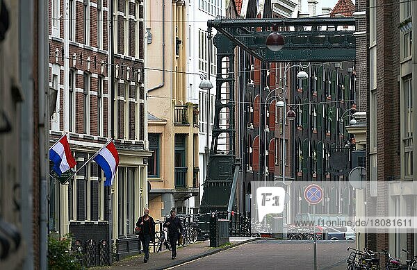 Wohnhäuser  Altstadt  Peperstraat  Amsterdam  Niederlande  Europa