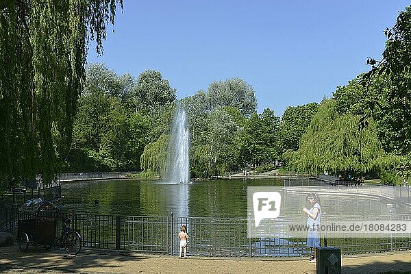 Fountain  Volkspark  Friedrichshain  Berlin  Germany  Europe