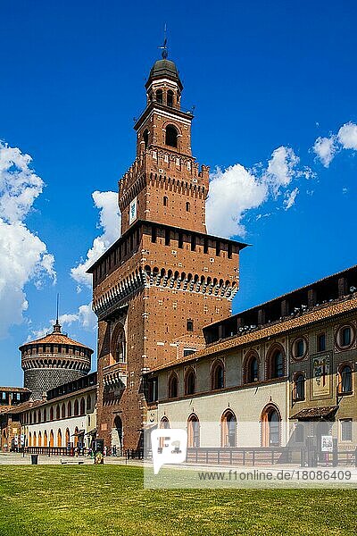 Castello Sforzesco  Mailand  Lombardei  Italien  Mailand  Lombbardei  Italien  Europa
