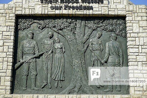 Relief on the front of the Genocide Memorial  Windhoek  Windhoek  Namibia  Africa