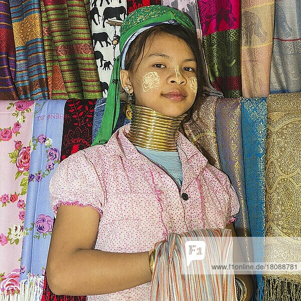 Long-necked woman  Karen tribe  Chiang Mai  Thailand  Asia