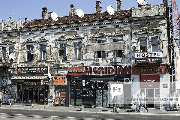 Gebäude nahe des Belgrader Busbahnhofes  Belgrad  Serbien  Europa